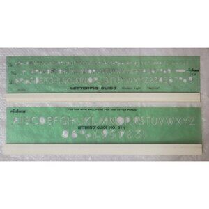 PICKETT Lettering Guides No. 36V  and No. 51-3/8